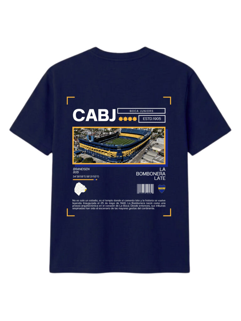 remera estadio boca azul